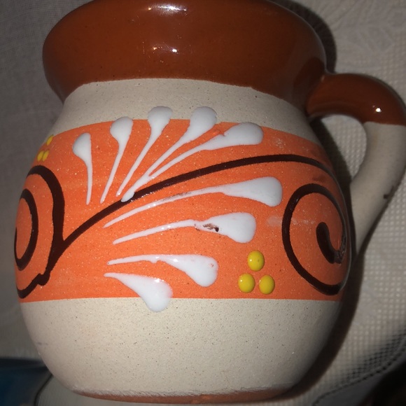 2 Beautiful handmade pottery terra-cotta hand-painted mugs - Picture 6 of 6